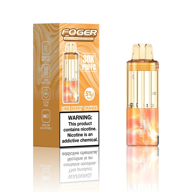 Foger Switch Pro Replacement Pod – Lime Berry Orange | 30,000 Puffs | 19ml | 5% Salt Nic