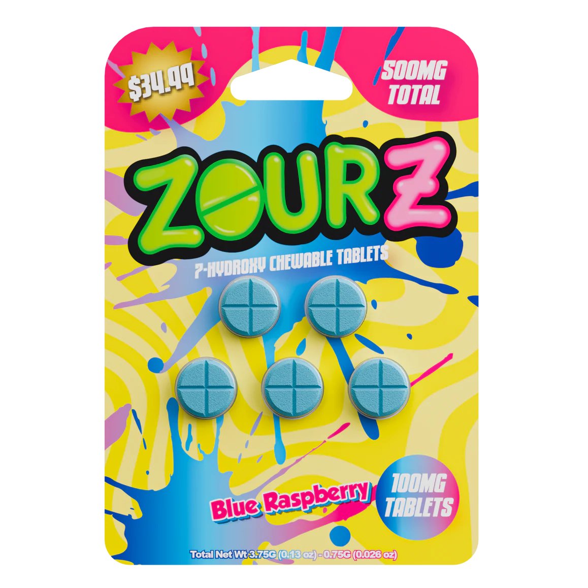ZOURZ - Blue Raspberry - 100mg (5ct)