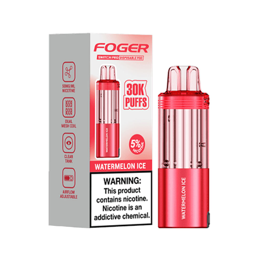 Foger Switch Pro Replacement Pod – Watermelon Ice | 30,000 Puffs | 19ml | 5% Salt Nic