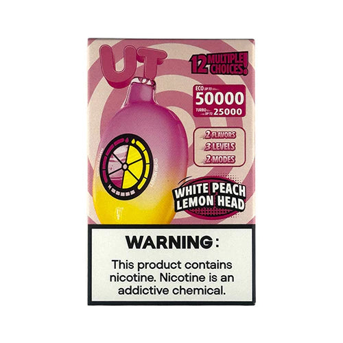 UT Bar 50K Disposable Vape – White Peach / Lemon Head | 50,000 Puffs | Dual Flavor | 5% Salt Nic