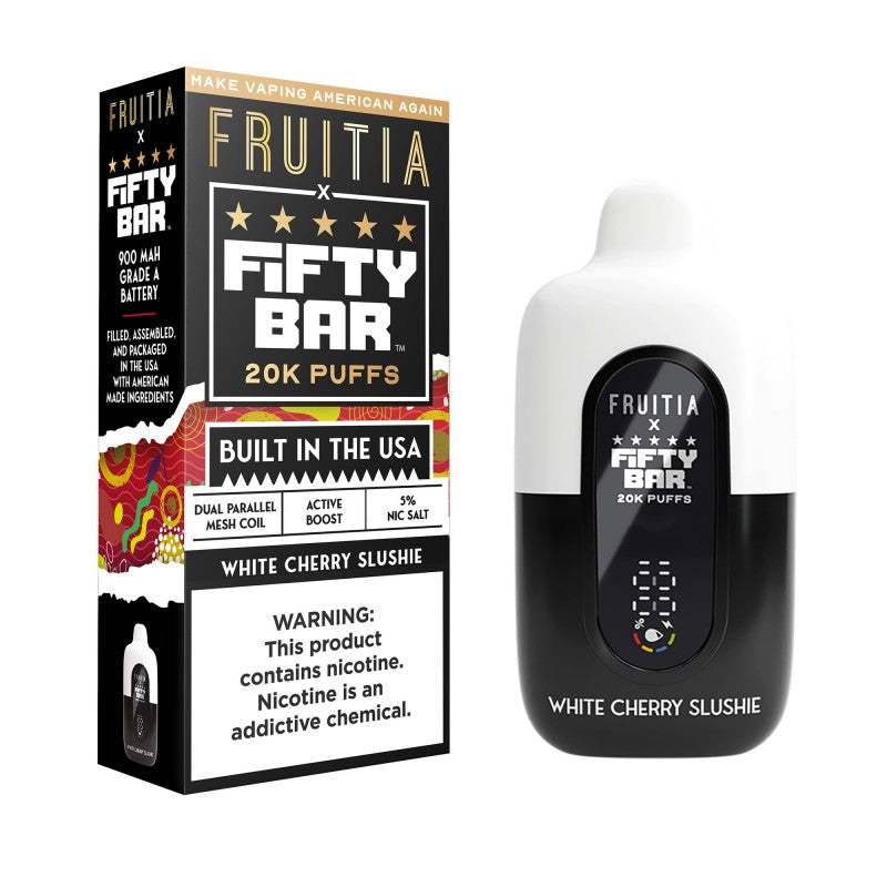 FRUITIA x Fifty Bar - White Cherry Slushie - 5%