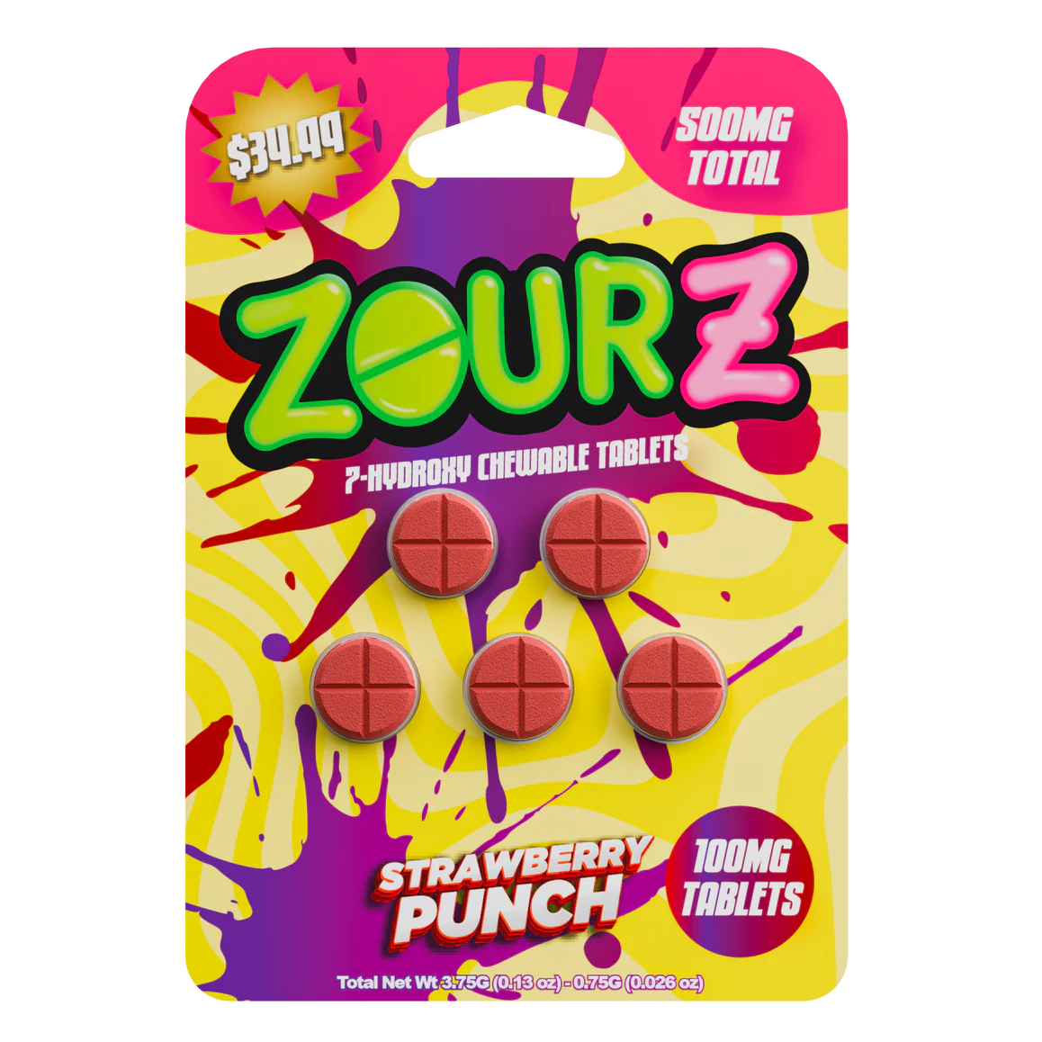ZOURZ - Strawberry Punch - 100mg (5ct)