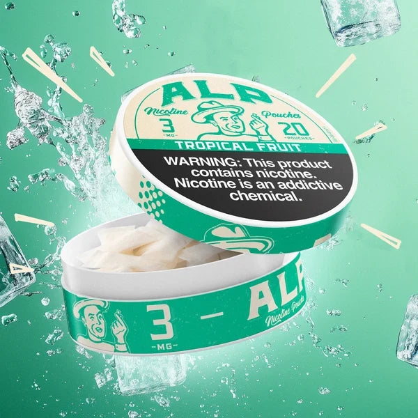 Alp Tropical Fruit nicotine pouches can