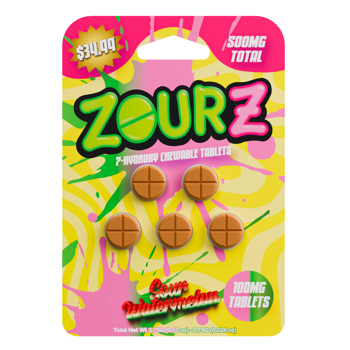 ZOURZ - Sour Watermelon - 100mg (5ct)