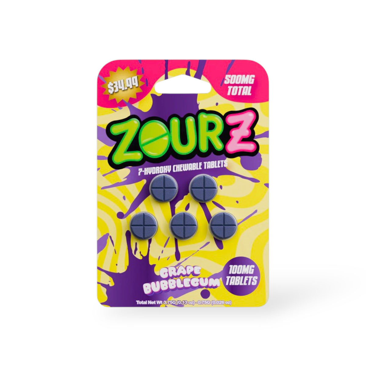 ZOURZ - Grape Bubblegum - 100mg (5ct)
