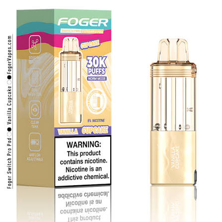 Foger Switch Pro Replacement Pod – Vanilla Cupcake | 30,000 Puffs | 19ml | 5% Salt Nic
