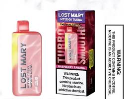 Lost Mary MT15000 Turbo Disposable Vape – Raspberry Banana | 15,000 Puffs | 50mg Salt Nic