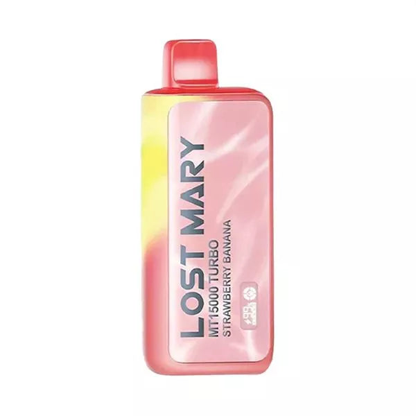 Lost Mary MT15000 Turbo Disposable Vape – Strawberry Banana | 15,000 Puffs | 50mg Salt Nic
