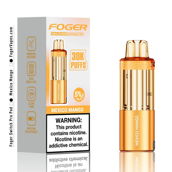 Foger Switch Pro Replacement Pod – Mexico Mango | 30,000 Puffs | 19ml | 5% Salt Nic
